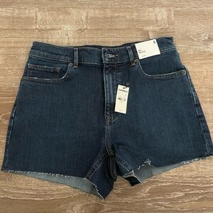 NWT Express Blue Jean Shorts High-Waisted Frayed Hem